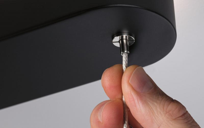 Paulmann 79773 LED Pendelleuchte 3-Stufen-dimmbar Puric Pane modern 4,5W Schwarz