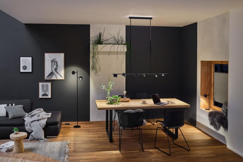 Paulmann 79782 LED Tischleuchte modern Smart Home Zigbee Puric Pane warmweiß 4,5W Schwarz
