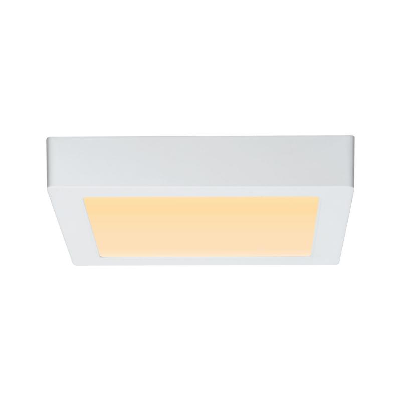 Aktion: Nur noch angezeigter Bestand verfügbar - Universal LED Decken Leuchte Carpo mit WarmDim-Funktion eckig 225x225mm in Weiß Paulmann 79796