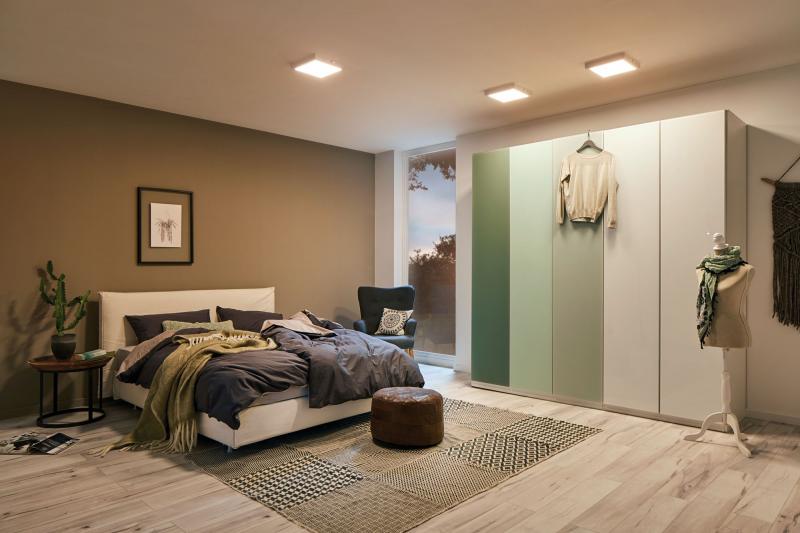 Aktion: Nur noch angezeigter Bestand verfügbar - Universal LED Decken Leuchte Carpo mit WarmDim-Funktion eckig 225x225mm in Weiß Paulmann 79796