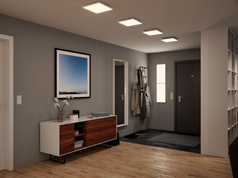 Dimmbares Deckenpanel LED 595x 295mm Flach in Weiß matt rahmenlos Paulmann 79823
