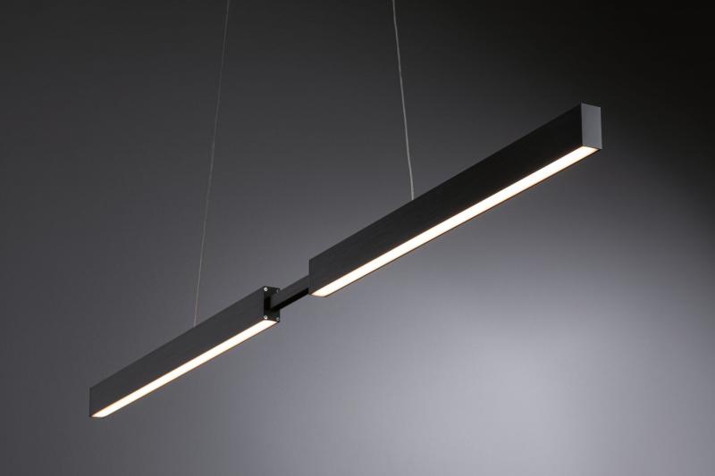 Paulmann 79888 LED Pendelleuchte modern Smart Home Zigbee Aptare warmweiß 18W Schwarz dimmbar