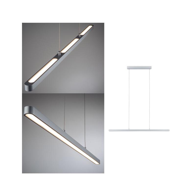 Paulmann 79900 LED Pendelleuchte Lento gemütlich warmweiß 42W Chrom matt dimmbar