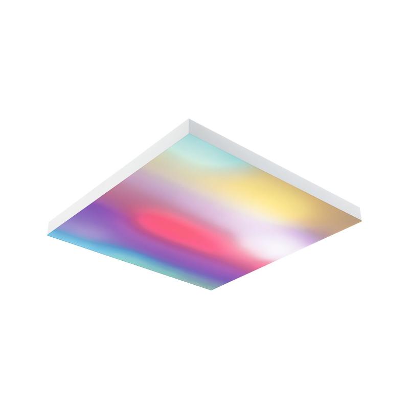 Paulmann 79905 LED Panel Velora Rainbow dynamic Regenbogen/ Weiß eckig 450x450mm kaltweiß Weiß dimmbar