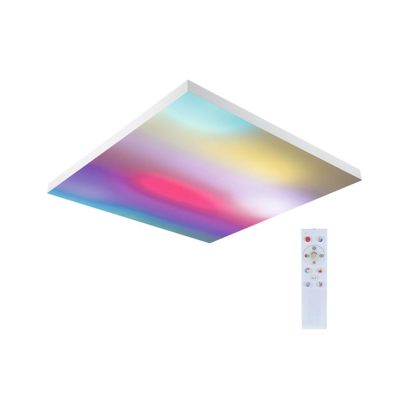 Paulmann 79906 LED Panel Velora Rainbow dynamic Regenbogen/ Weiß eckig 595x595mm kaltweiß Weiß dimmbar