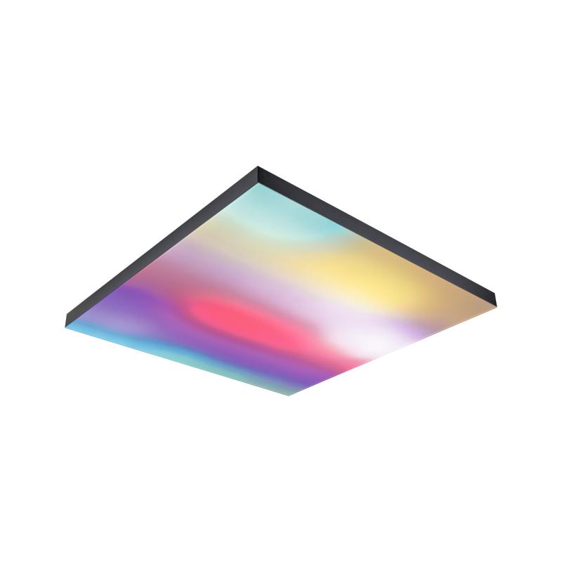 Paulmann 79909 LED Panel Velora Rainbow dynamic Regenbogen/ Weiß eckig 595x595mm kaltweiß Schwarz dimmbar