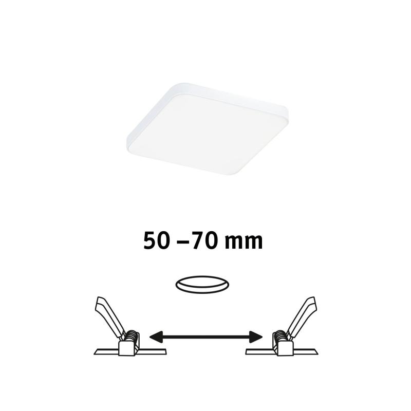Paulmann 79935 VariFit LED Einbaupanel Veluna Edge schlicht Spritzwasser geschützt eckig 90x90mm neutralweiß Weiß