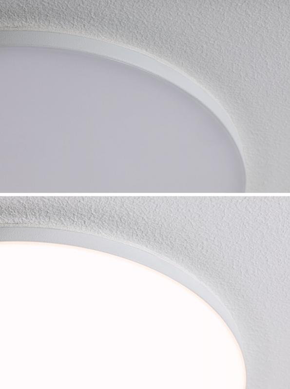 Paulmann 79939 VariFit LED Einbaupanel Veluna Edge schlicht Spritzwasser geschützt rund 120mm warmweiß Weiß