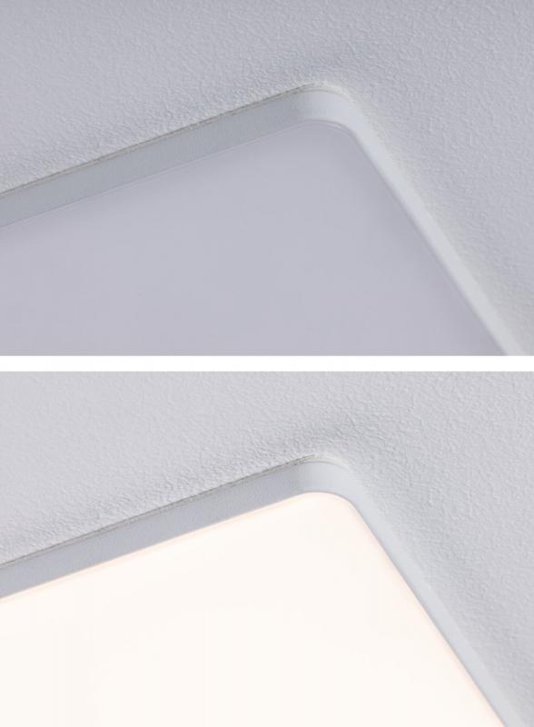 Paulmann 79947 VariFit LED Einbaupanel Veluna Edge schlicht Spritzwasser geschützt eckig 90x90mm warmweiß Weiß dimmbar