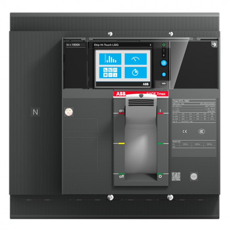 ABB XT7H 1250 Ekip Touch Meas.LSI 1250 4p FF Kompaktleistungsschalter Tmax XT7 mit vorderseitigen Anschlüssen, 4polig