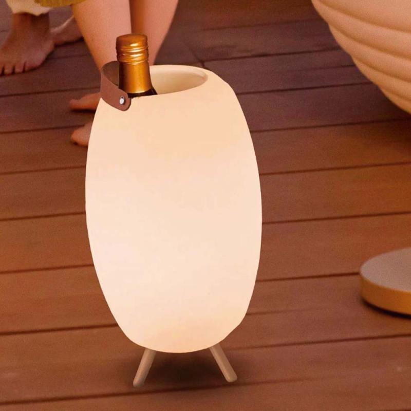 New Garden Apolo 70 Dekorative Tischlampe und Flaschenhalter mit Lautsprecher und RGB-LED-Licht -  Outdoor - Ideal für Pool Partys oder Garten Chillout