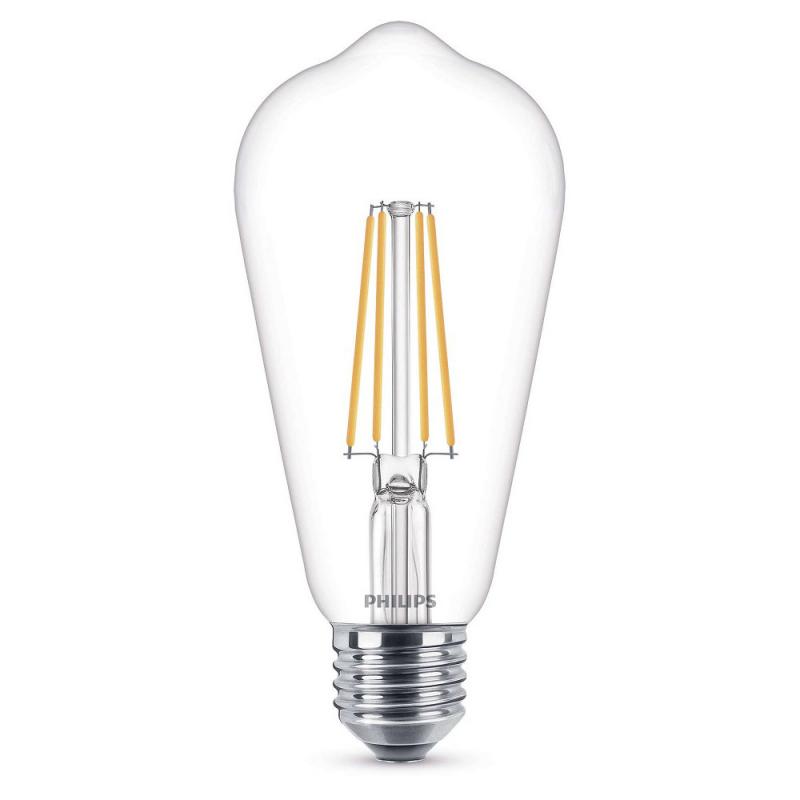 Philips LED E27 Filamentfadenlampe Kolbenform 7W wie 60W warmweisses Licht dekorativ