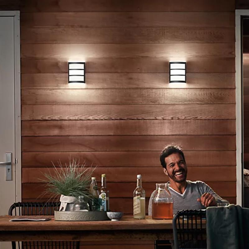 Philips myGarden LED Python Wandaußenleuchte in Anthrazit neutralweißes Licht