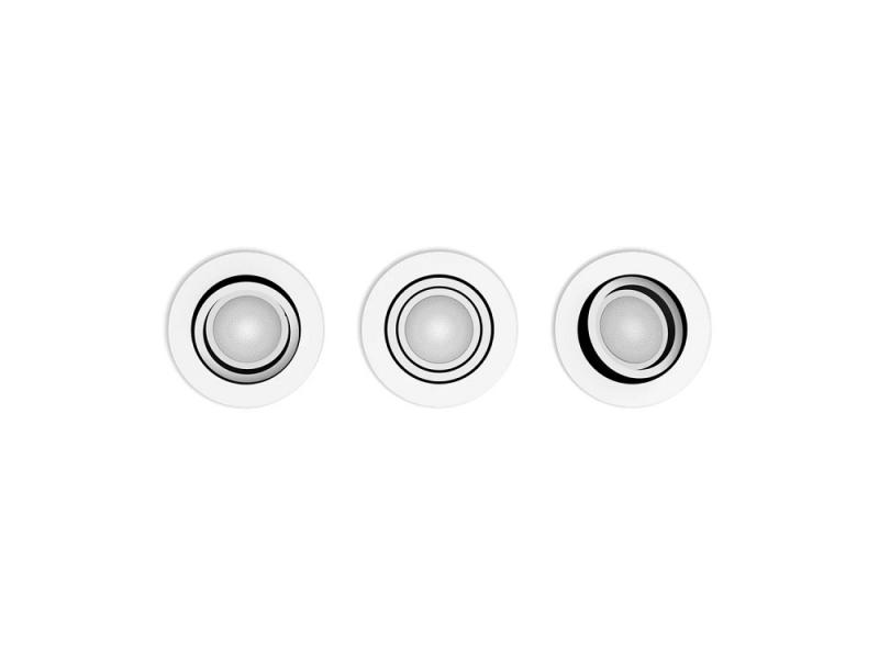 Philips Hue White & Color Ambiance Centura Einbauspot 3er Set schwenkbar in weiß IP20