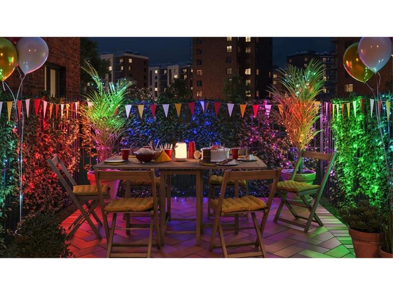Philips WiZ Smart RGBIC Lichterkette 20m 13W dimmbar WLAN Bluetooth Matter IP44