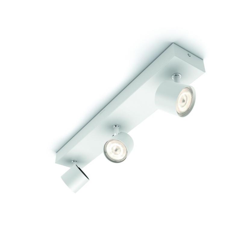 Philips myLiving LED Decken-Spot Star 3-flammiger Deckenstrahler mit Warm Glow-Funktion in Weiß