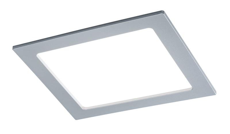 Aktion: Nur noch angezeigter Bestand verfügbar - Paulmann 92078 Quality Einbauleuchte Set Panel eckig LED 1x18W 4000K 230V 220x220mm Chrom Kunststoff