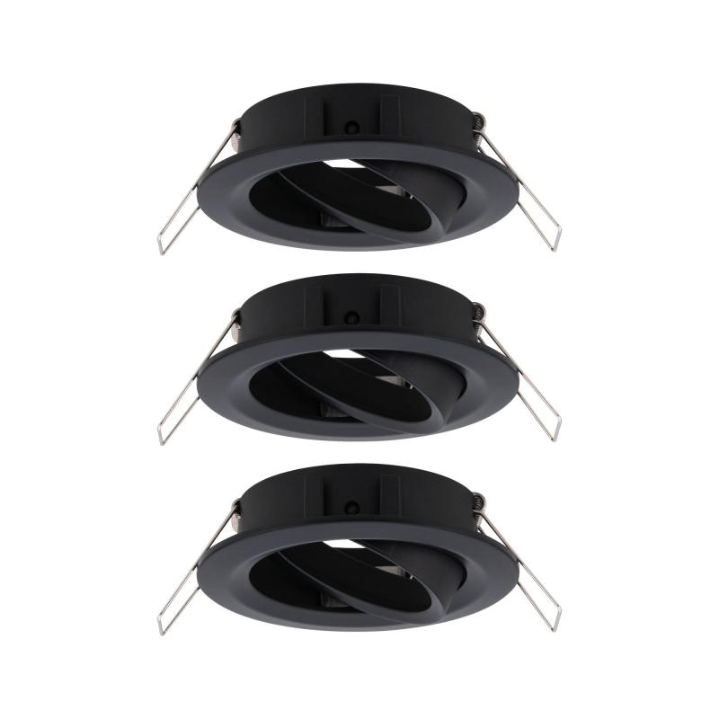 Paulmann 92487 EBL Choose 3er Spot schwenkbar max 3x10W 230V 51mm Schwarz matt Alu