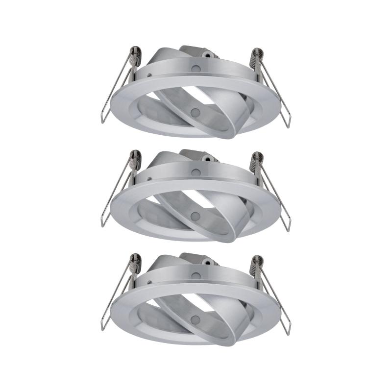 Paulmann 92490 EBL Choose 3er Spot schwenkbar max 3x10W 230V 51mm Alu gedr Alu