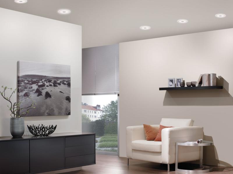 Paulmann 92535 Premium Einbauleuchte Set Whirl rund LED 1x6W 350mA 150mm Alu gedreht/Satin