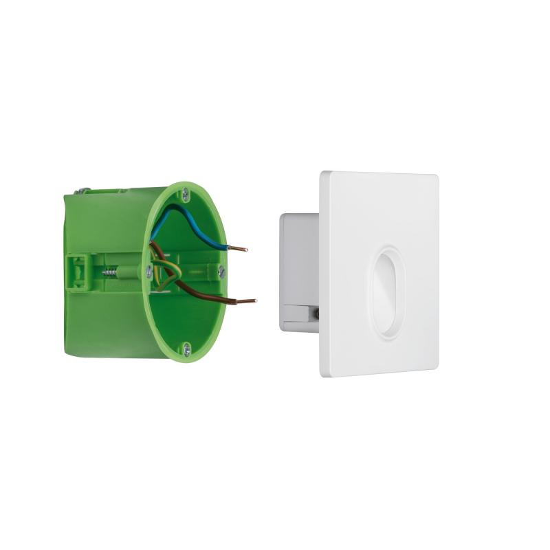 Paulmann 92922 Wand Einbauleuchte Set eckig 1x1.7W 2700K Weiß