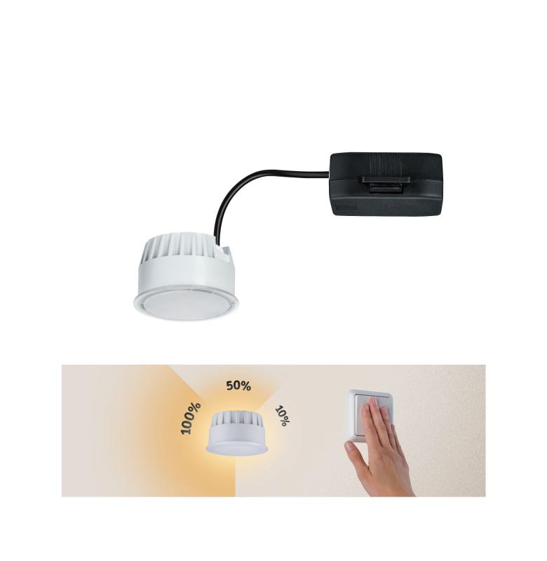 Paulmann 93070 LED Einbauleuchte Coin Nova 3 Stufen dimmbar warmweiß 51mm