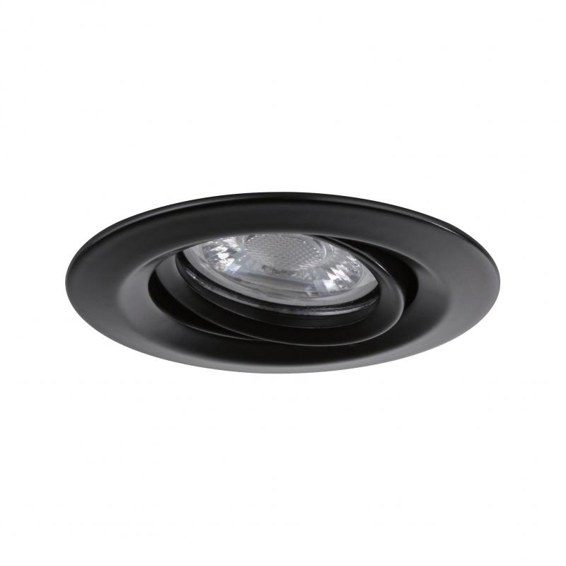 Paulmann 93083 LED Einbauleuchte Nova Mini Coin Basisset modern schwenkbar  rund 66mm 15° Coin 3x4W 3x310lm 230V  warmweiß Schwarz matt