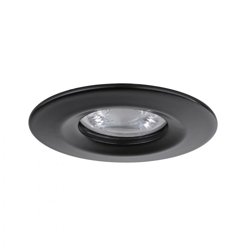 Paulmann 93084 LED Einbauleuchte Nova Mini Coin Basisset modern starr rund 66mm Coin 3x4W warmweiß Schwarz matt