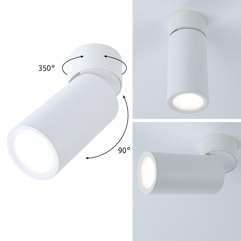 Paulmann 93087 LED Deckenleuchte 3-Stufen-dimmbar Turnal Coin gemütlich warmweiß 6W dimmbar Weiß matt