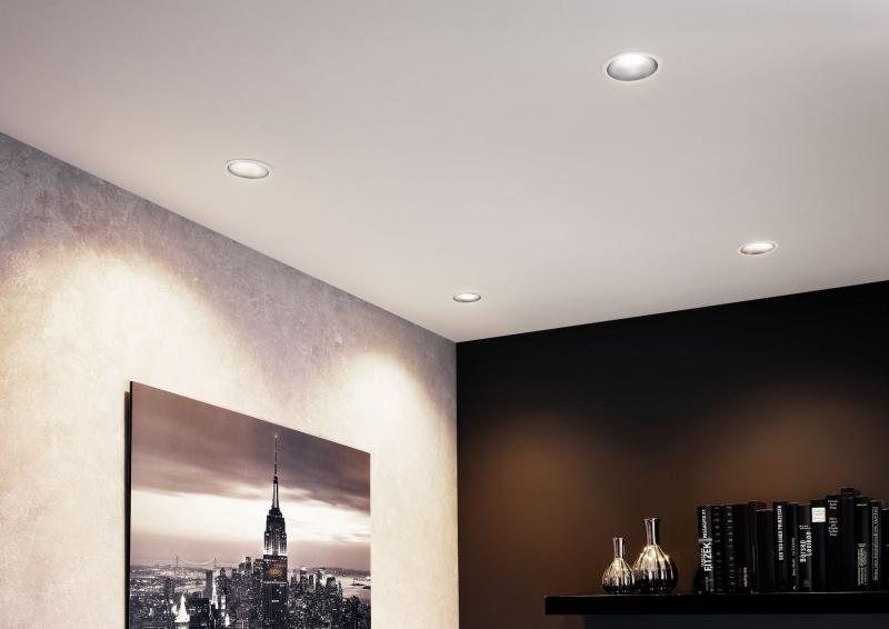 Paulmann 93401 Einbauleuchte Set Cole Coin 3StepDim rd starr LED 6.5W 2700K weiß/schwarz