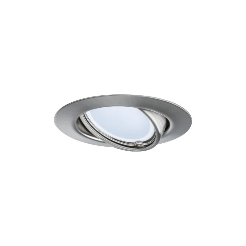 3er-Set Paulmann 93420 Einbauleuchte Base rund schwenkbar LED Eisen gebürstet