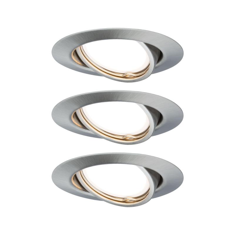3er Einbauleuchte Base schwenkbar LED 3-stepdim 3x5W Eisen geb Paulmann 93424
