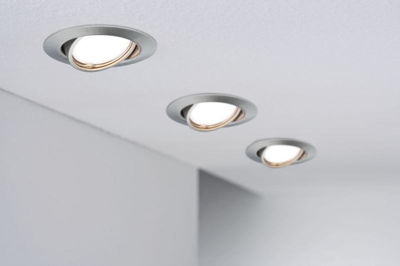 3er Einbauleuchte Base schwenkbar LED 3-stepdim 3x5W Eisen geb Paulmann 93424