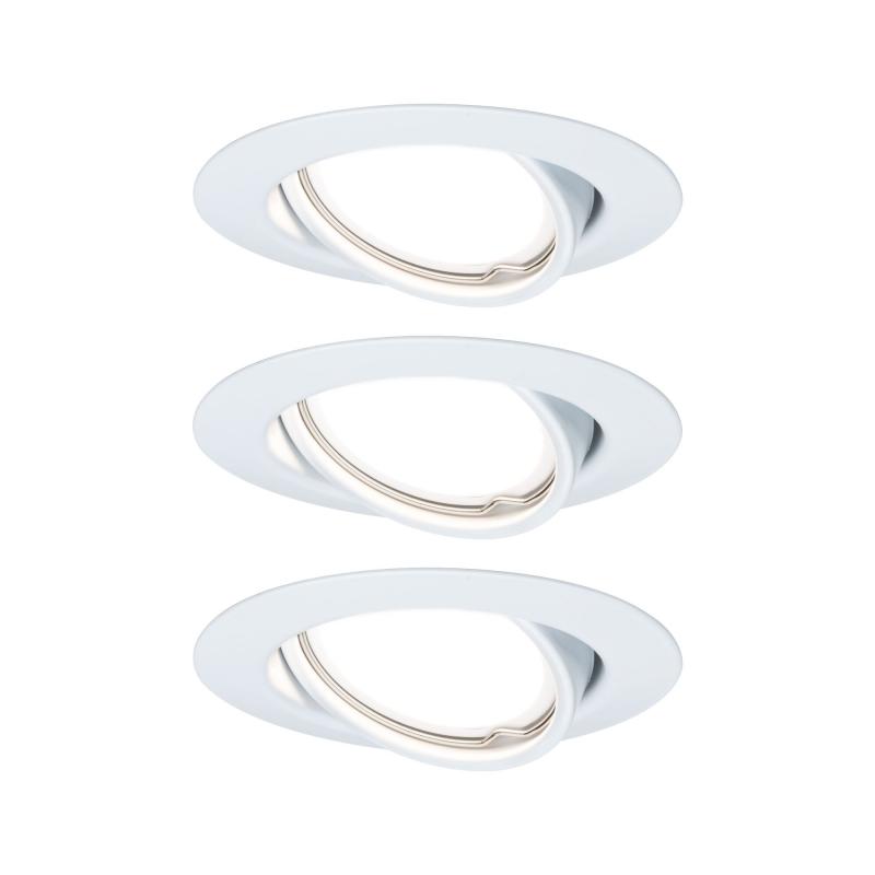 Set Paulmann 93427 Einbauleuchte Base Coin LED schwenkbar 3-stepdim Weiß