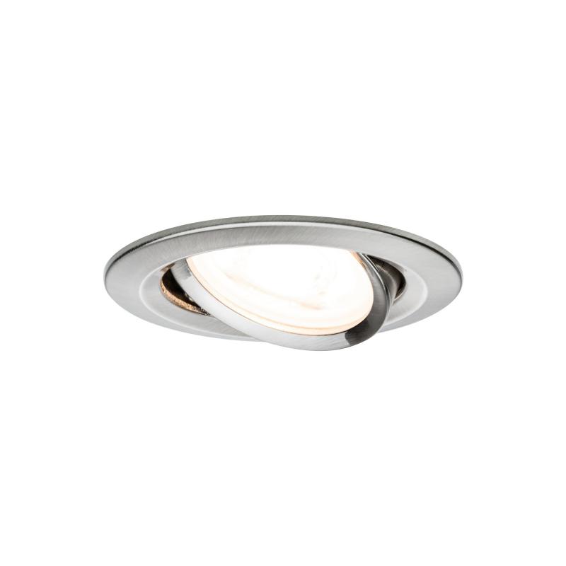 3-Set schwenkbare LED Einbauleuchten Nova warmweißes Licht aus Eisen Paulmann 93429