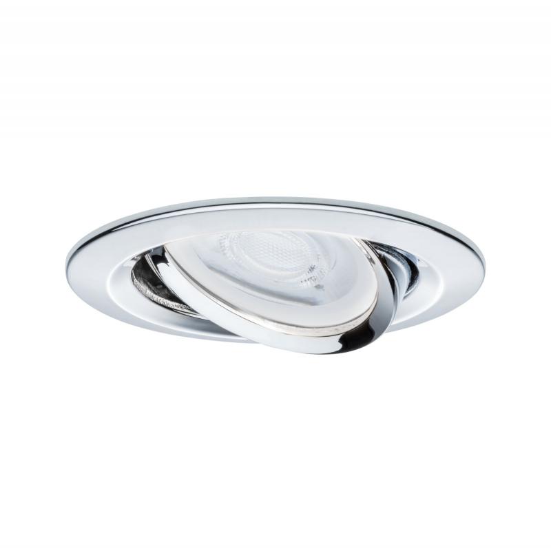 Paulmann 93434 Einbauleuchte Set Nova rund schwenkbar LED 3x6.5W 2700K GU10 Chrom