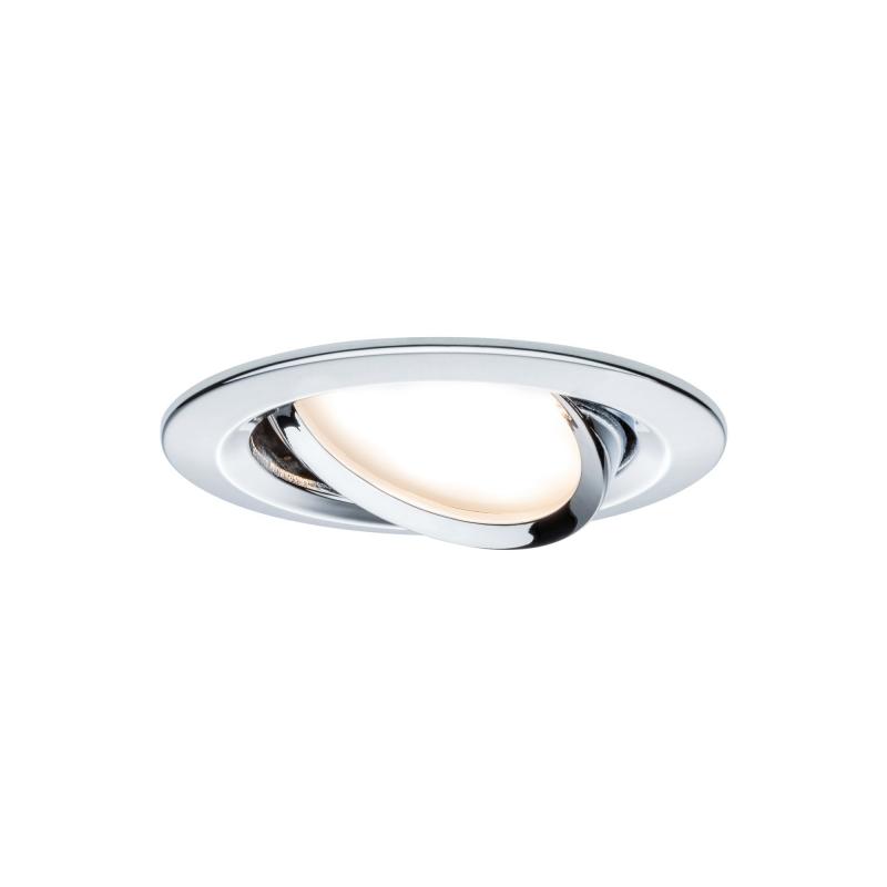 Paulmann 93452 Einbauleuchte Set Nova Coin rund schwenkbar LED 3x6.5W 2700K Chrom/Alu