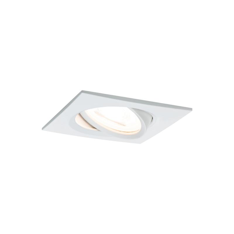 Paulmann 93454 Einbauleuchte Set Nova Coin eckig schwenkbar LED 3x6.5W 2700K Weiß/Alu
