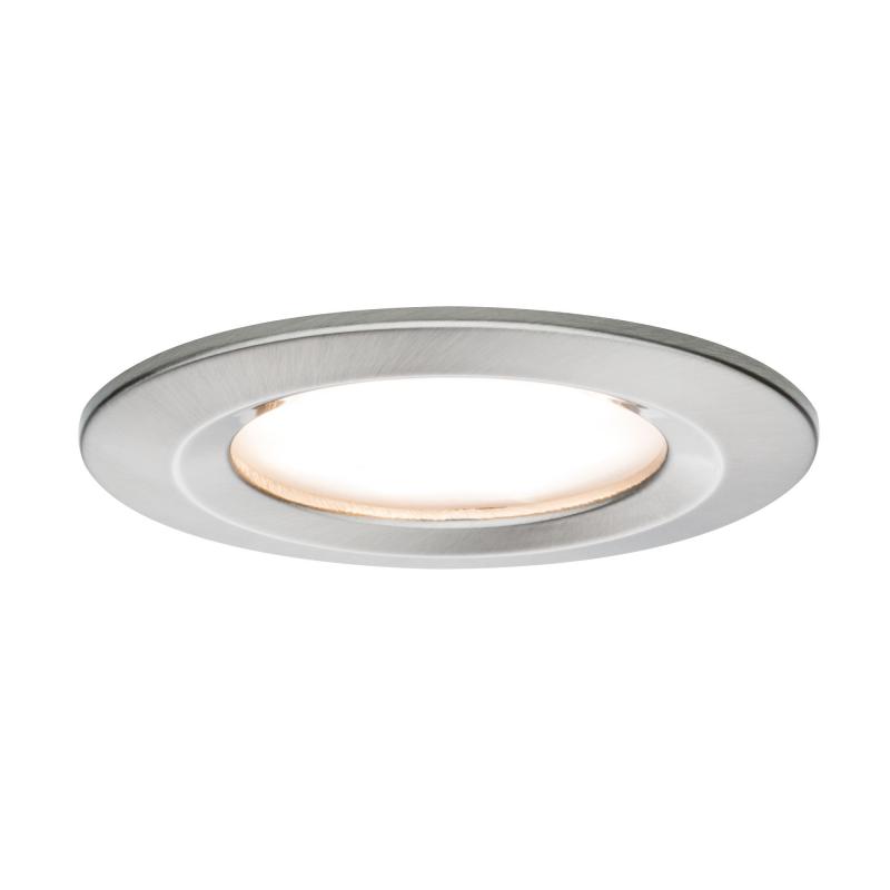Paulmann 93458 Einbauleuchte Set Nova Coin rund starr LED 3x6.5W 2700K Eisen