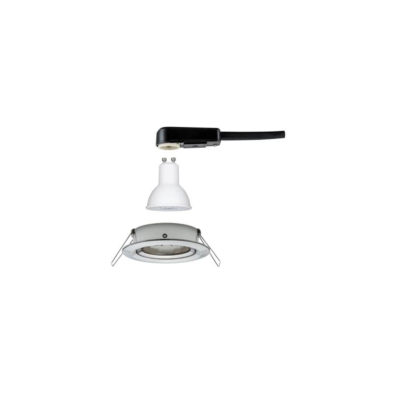 Paulmann 93464 Einbauleuchte Set Nova rd schw LED 3stepdim 6.5W GU10 Eisen