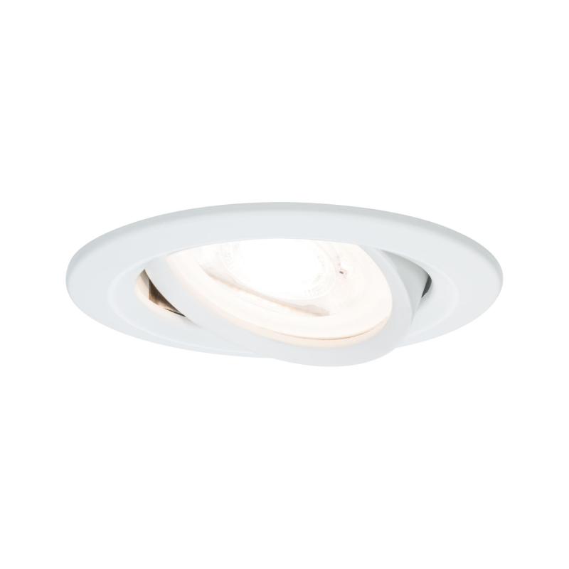 Paulmann 93466 Einbauleuchte Set Nova rd schw LED 3stepdim 6.5W GU10 Weiß/Alu
