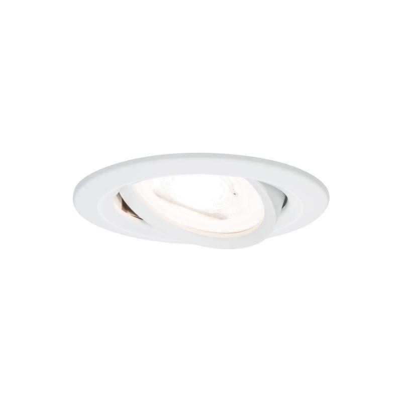 Paulmann 93467 Einbauleuchte Set Nova rd schw LED 3stepdim 3x6.5W GU10 Weiß/Alu