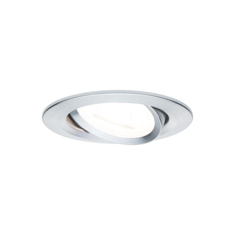 Paulmann 93469 Einbauleuchte Set Nova rd schw LED 3stepdim 3x6.5W GU10 Alu gedreht/Alu
