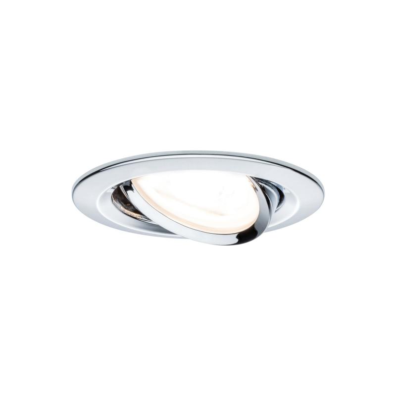 Paulmann 93470 Einbauleuchte Set Nova rd schw LED 3stepdim 3x6.5W GU10 Chrom/Alu