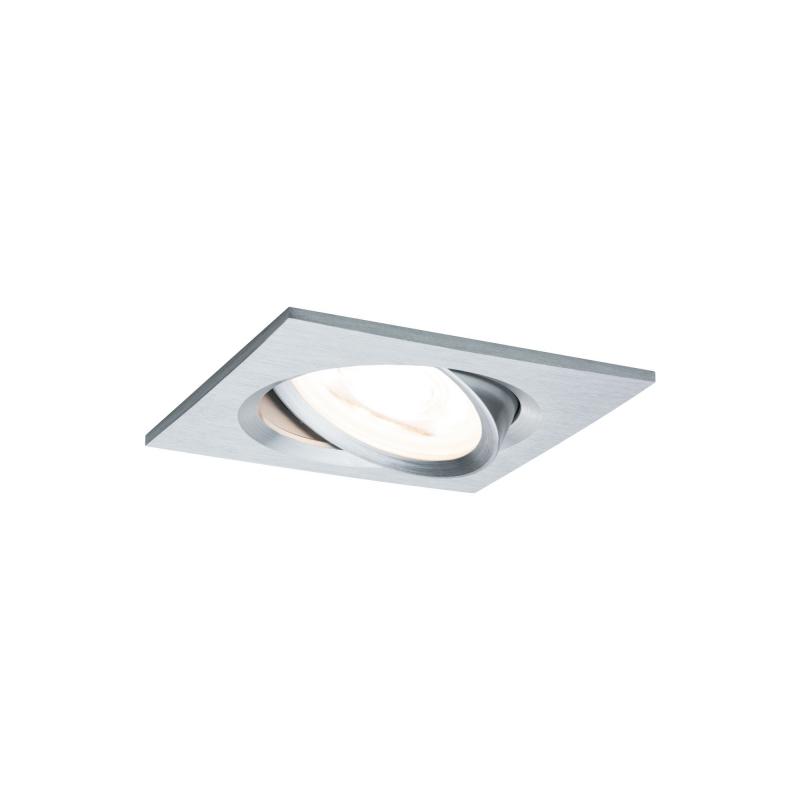 Paulmann 93474 Einbauleuchte Set Nova eckig schw LED 3-stepdim 3x6.5W GU10 Alu