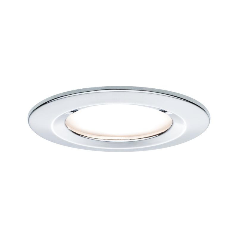 Paulmann 93481 Einbauleuchte Set Nova rd starr LED IP44 3-stepdim 3x6.5W GU10 Chrom/Alu
