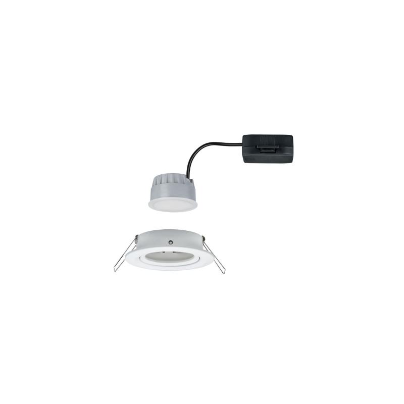 Paulmann 93484 Einbauleuchte Set Nova Coin 3-stepdim rd schw LED 6.5W 2700K Weiß/Alu