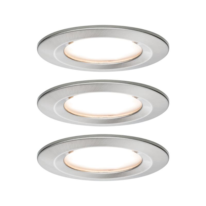 Paulmann 93494 Einbauleuchte Set Nova Coin 3-stepdim rd starr LED 3x6.5W 2700K Eisen