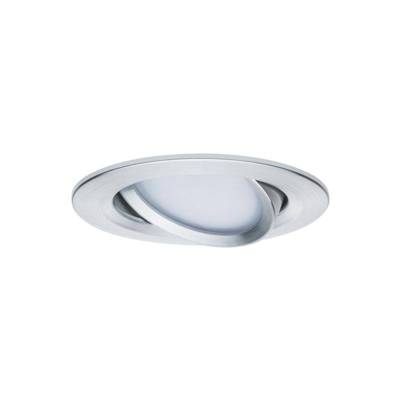 Paulmann 93497 Einbauleuchte Set Nova Coin 3-stepdim rd starr LED 6.5W 2700K Alu IP44
