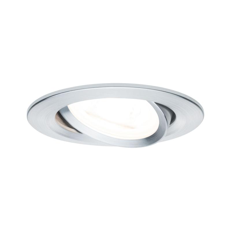 Paulmann 93640 Einbauleuchte Nova rund schwenkb max. 35W GU10 Alu gedreht